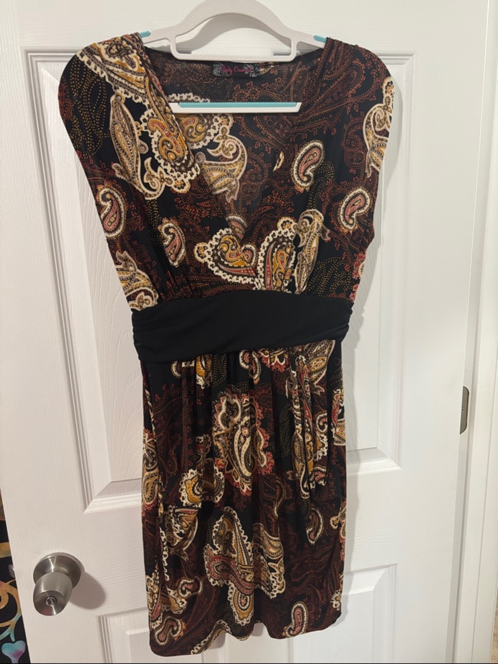 Black and Brown Paisley Women’s Dress